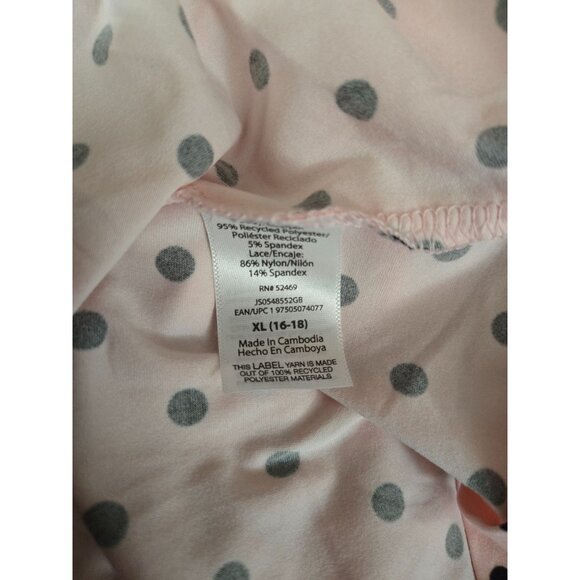NWT Women’s Polka Dot Chemise Nightgown XL (16-18) – Lace Trim Sleepwear - Picture 4 of 4